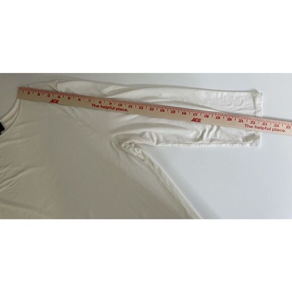 J.Jill Wearever Collection Size L Off White 3/4 Sleeves Top Large T Shirt Ivory - Picture 8 of 9